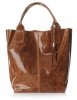 Kožené kabelka shopper bag Genuine Leather ryšavá 788